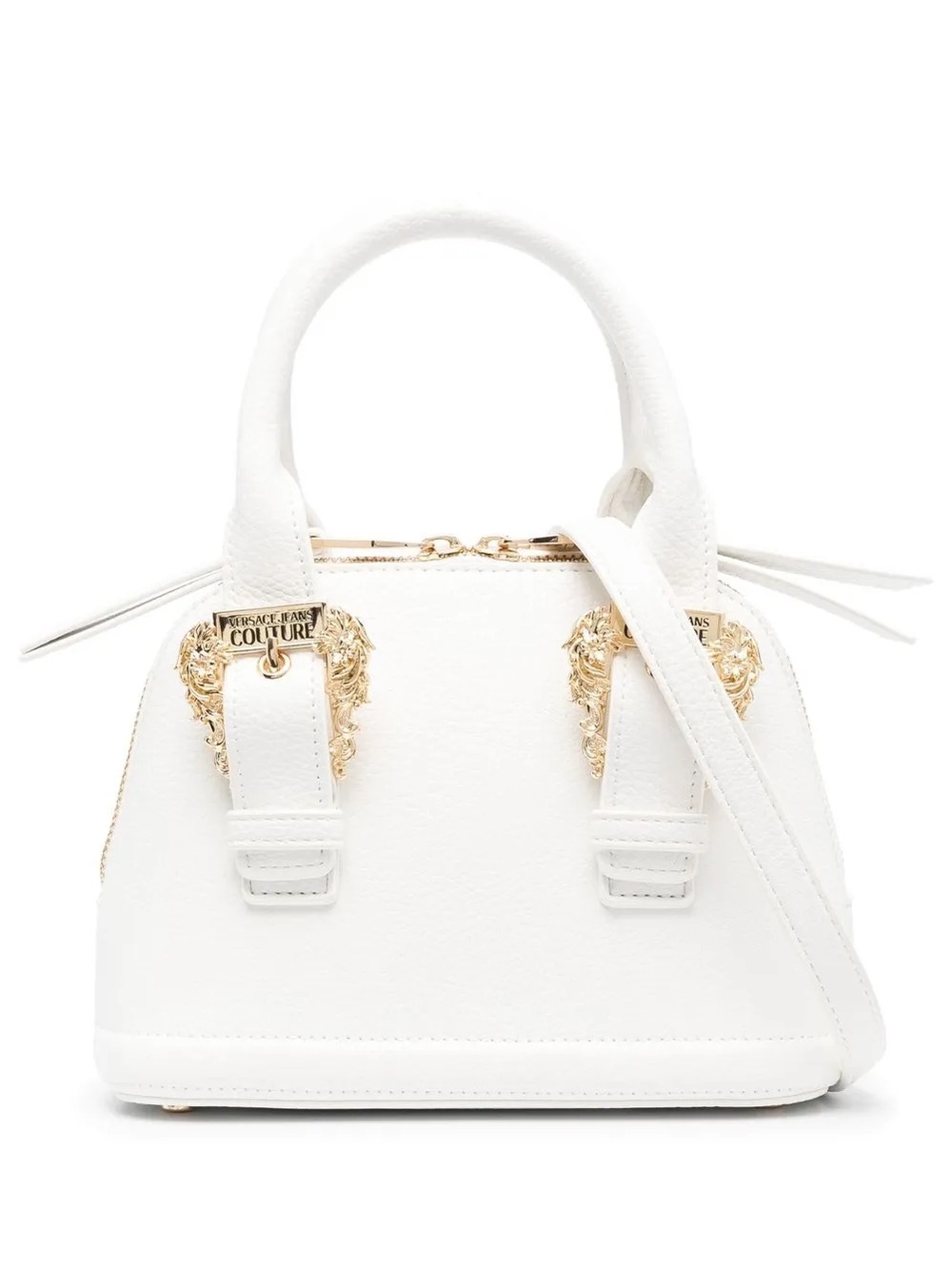 New with Tags, Versace Jeans Collection White Mini Satchel with Gold Hardware - Picture 4 of 5